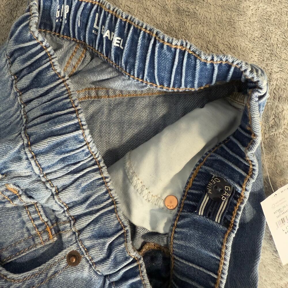 Gap Kids High Rise Easy Barrel Jeans, Slim 10, Medium Wash 827291 - Picture 5 of 6